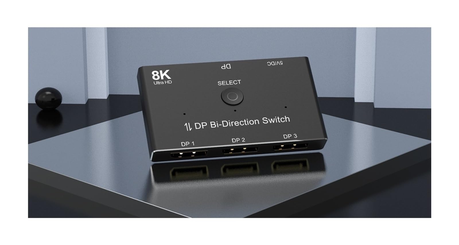 Commutateur vidéo, Commutateur 3 ports DP 1.4 Switcher Box bidirectionnel 1X3 ou 3x1 32, Gbps 8K@60Hz 4K@144Hz HDR for moniteur PC Port