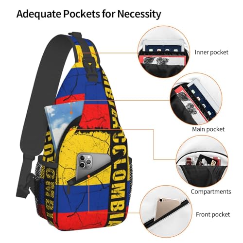 Bolso vintage colombiano sling para senderismo y viaje miniatura 3