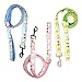 Triple Handle Dog Leash - 3 Handles at 12, 20, and 72 Inches - 6 Foot Lead - Walking - Training - Traffic - Retro Glamper Campers on Pink- Original Stay-Flat Design - Handmade by Green Acorn Kitchen