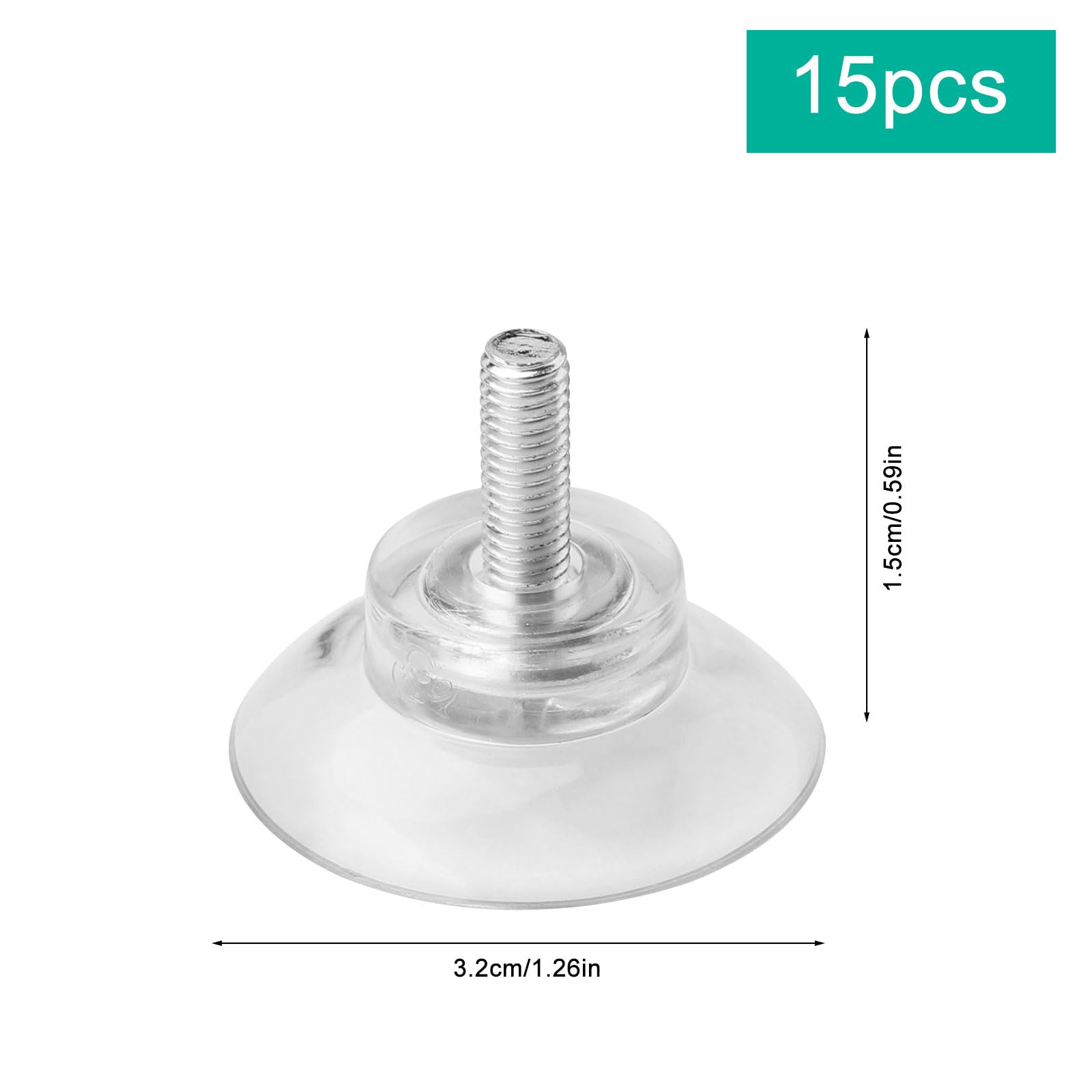 15 Ventose Filettate M5 Da 33 Mm - Piccole E Resistente Per Finestre, Superfici Lisce - Foto 10