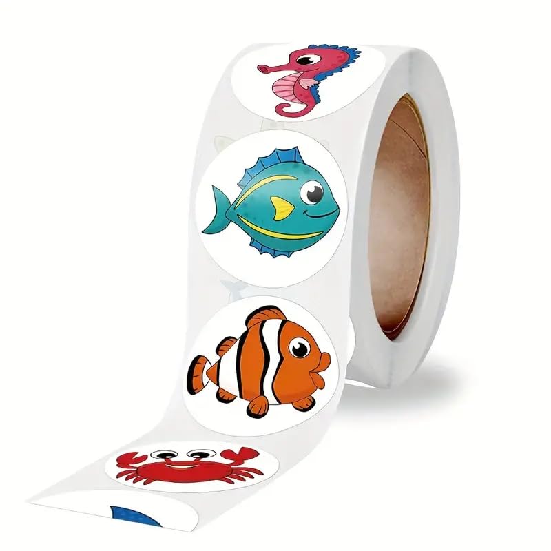 Rollo Pegatinas animales acuáticos Aquarium, aquatic animal stickers, 1 Ud - imagen 2