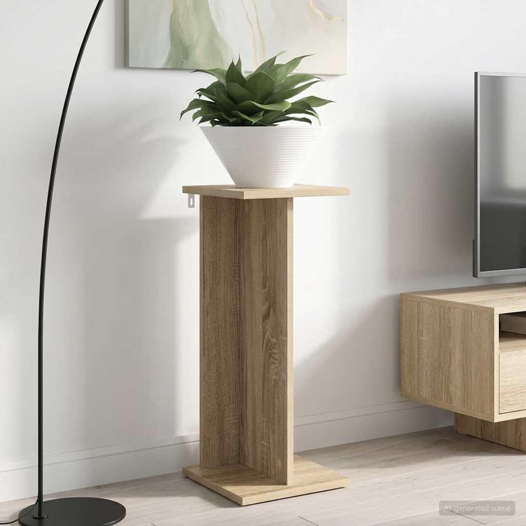 Supporto per piante, 2 pezzi, rovere Sonoma, 25 x 25,5 x 60,5 cm | legno, più livelli, design moderno, per soggiorno