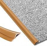Teppichrandstreifen Teppichrandstreifen, PVC-Teppich- und Bodenrandstreifen, geeignet for Teppichschwellenübergangshöhen von weniger als 5 mm(Camel,200cm (6.6ft))