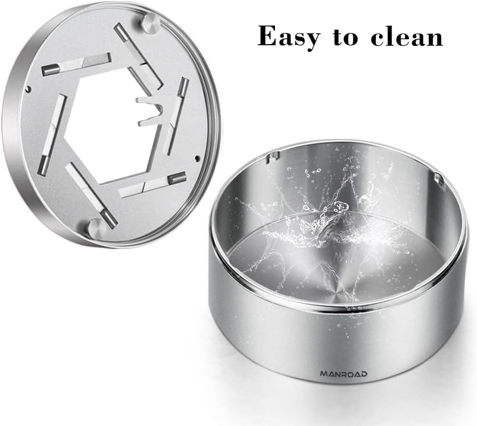 Ashtray, Smokeless Ashtrays for Cigarettes Indoor Cigar Ashtrays 304 Stainless Steel Ash Tray Outdoor Car Ashtray with Lid Smell Proof Windproof Ashtray for Home Office Patio Decoration