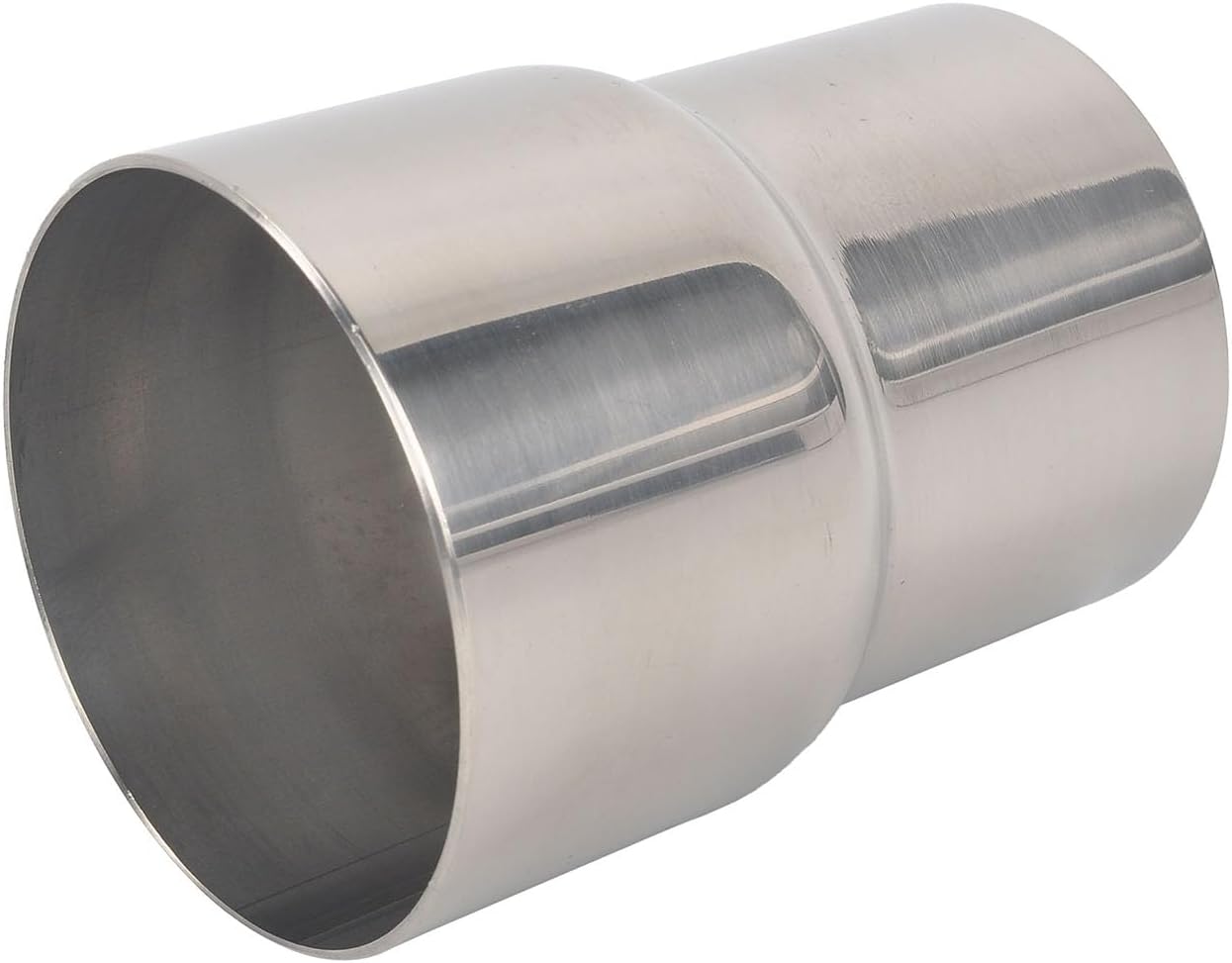 ID 2.5 Inch to OD 3 Inch Exhaust Pipe to Component Pipe Adapter Reducer 2.5'' ID to 3'' OD Polished Stainless Steel 4" Overall Length