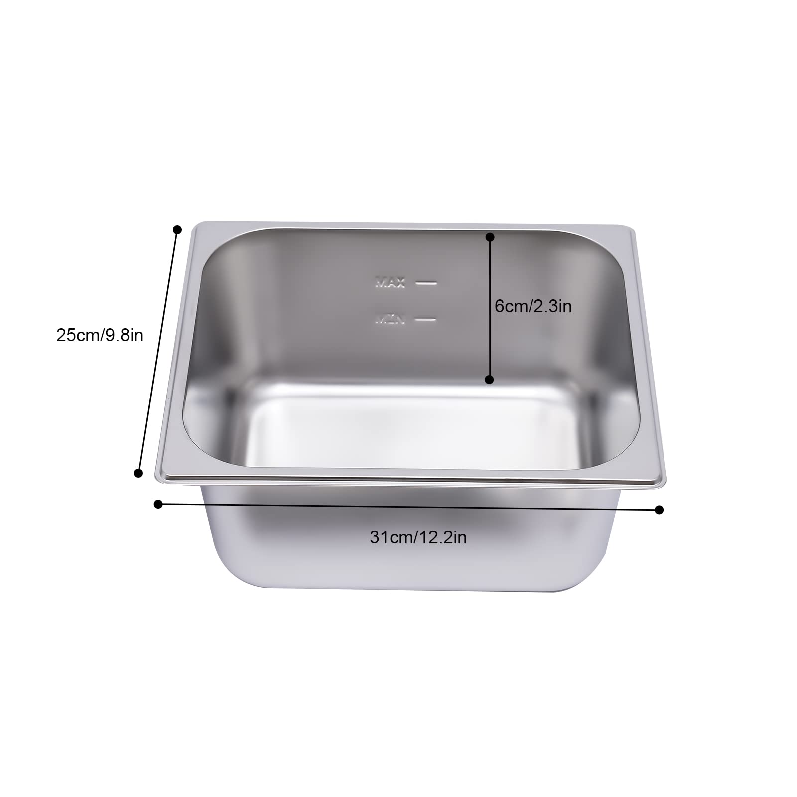 Chafing Dish, scaldavivande elettrico da ristorante, 1200 W, piano di lavoro elettrico per alimenti, 6,34 quart con targa in vetro temperato