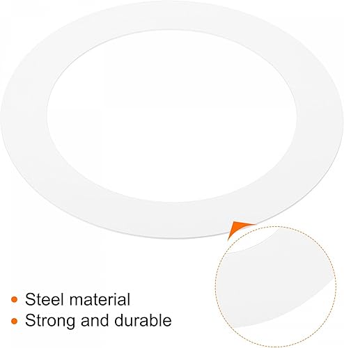 Miniatura 4 de PATIKIL Anillo de luz OD de 3.6 pulgadas de identificación, 4.9 pulgadas, anillo blanco Goof para cubierta de luz circular mate, accesorio de