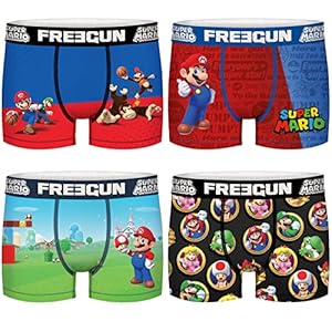 FREEGUN Boxer Homme Super Mario Bros