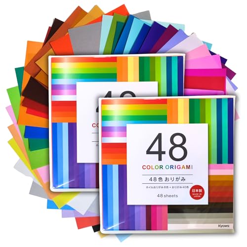 Japanese Origami Paper 6x6 inch Square, 48 Colors (96 Sheets), In...