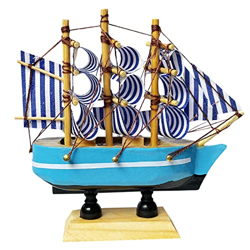 Ship Cake Topper Nautical Theme Sailboat Birthday Cake Ornaments Wooden Boat Party Decorate 1 Pcs #TOP2