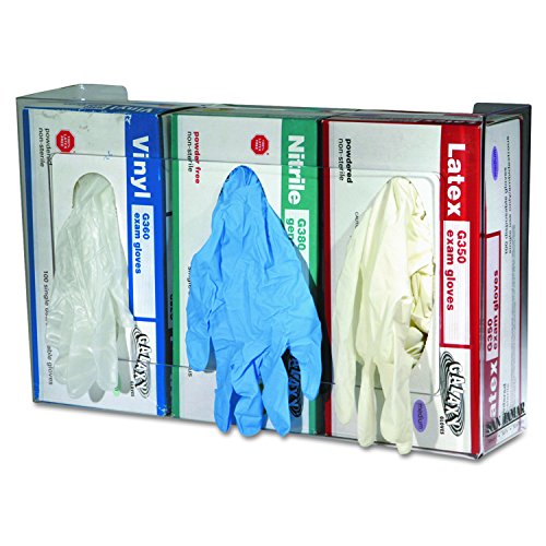 Distributeur de gants jetables à trois boîtes San Jamar transparent mural pour atelier