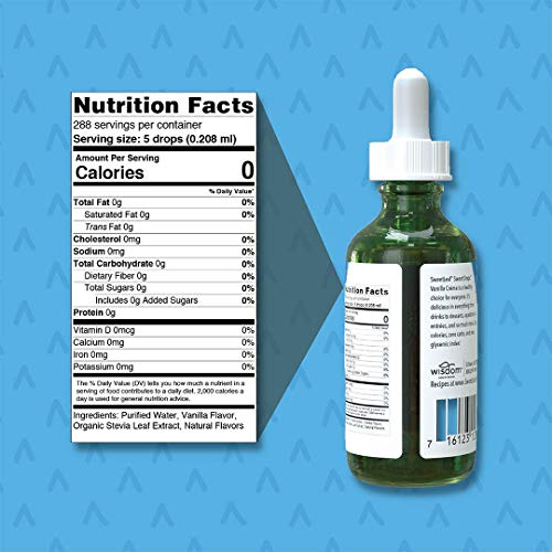 Image of SweetLeaf Sweet Drops - Flavored Stevia Liquid Sweetener, Organic Stevia Extract, Zero Calorie, Keto Friendly, Non GMO, Natural Flavor, Sugar Alternative - Vanilla Creme, 2 Fl Oz (Pack of 3)