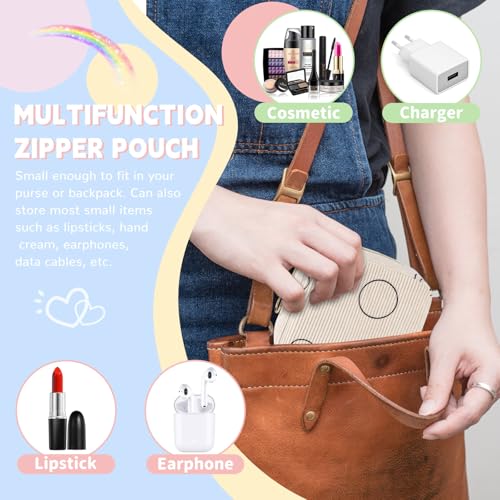 Image of Period Bag for Teen Girls Shark Week Pouch Corduroy Portable Sanitary Pad Bags for Period Teen Period Pads Pouch for Panty Liners, Tampons, Menstrual Cup - Beige
