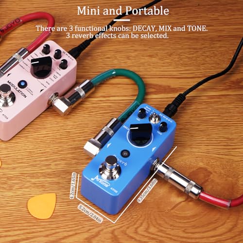 AITONE Reverb Pedal Digital Reverb Guitar Effect Pedal with 3 Modes True Bypass for Electric Guitar (AT-02)