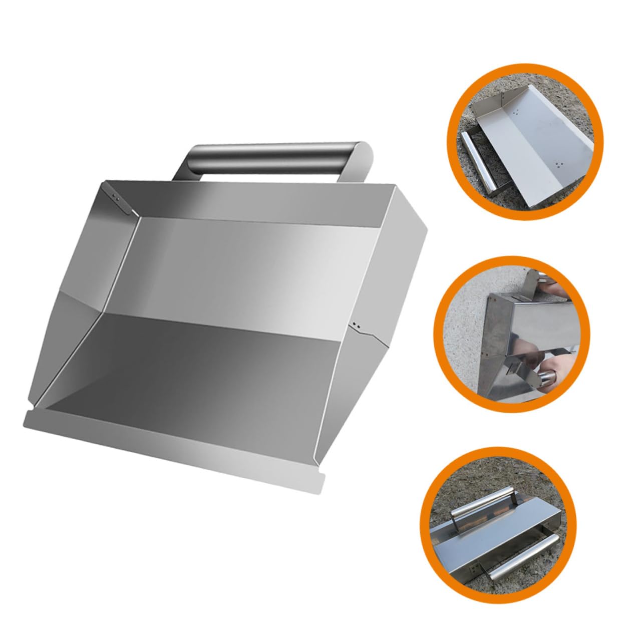 Frattone per Rasatura in Acciaio Inox Argento, Antiruggine | Utensile Multiplo per Muratura e Intonaco, Finitura Cemento e Pareti Interne