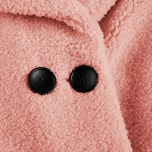 rrhss Baby Girls Faux Fur Teddy Long Coat Toddler Kids Winter Fleece Jacket Warm Outwear Clothes2