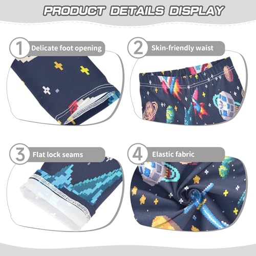 Bolaz Toddler Girls Leggings Printed Yoga Pants Leggings Space Stars for Kids3