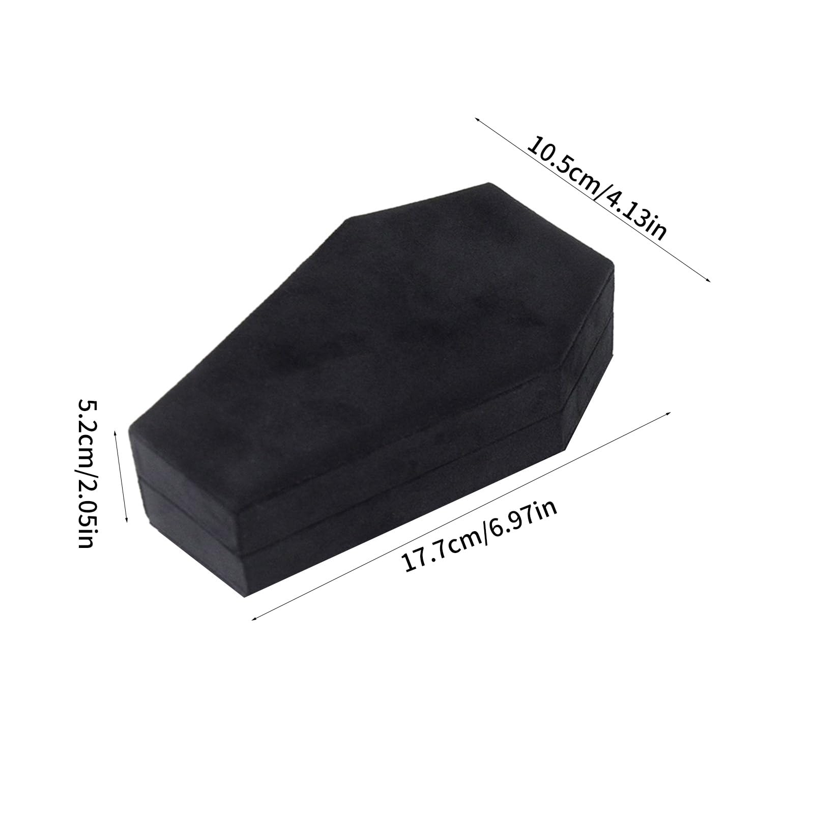 Joyero gótico con forma de ataúd, elegante, terciopelo, anillos, gargantilla, caja para decoración de joyas de Halloween