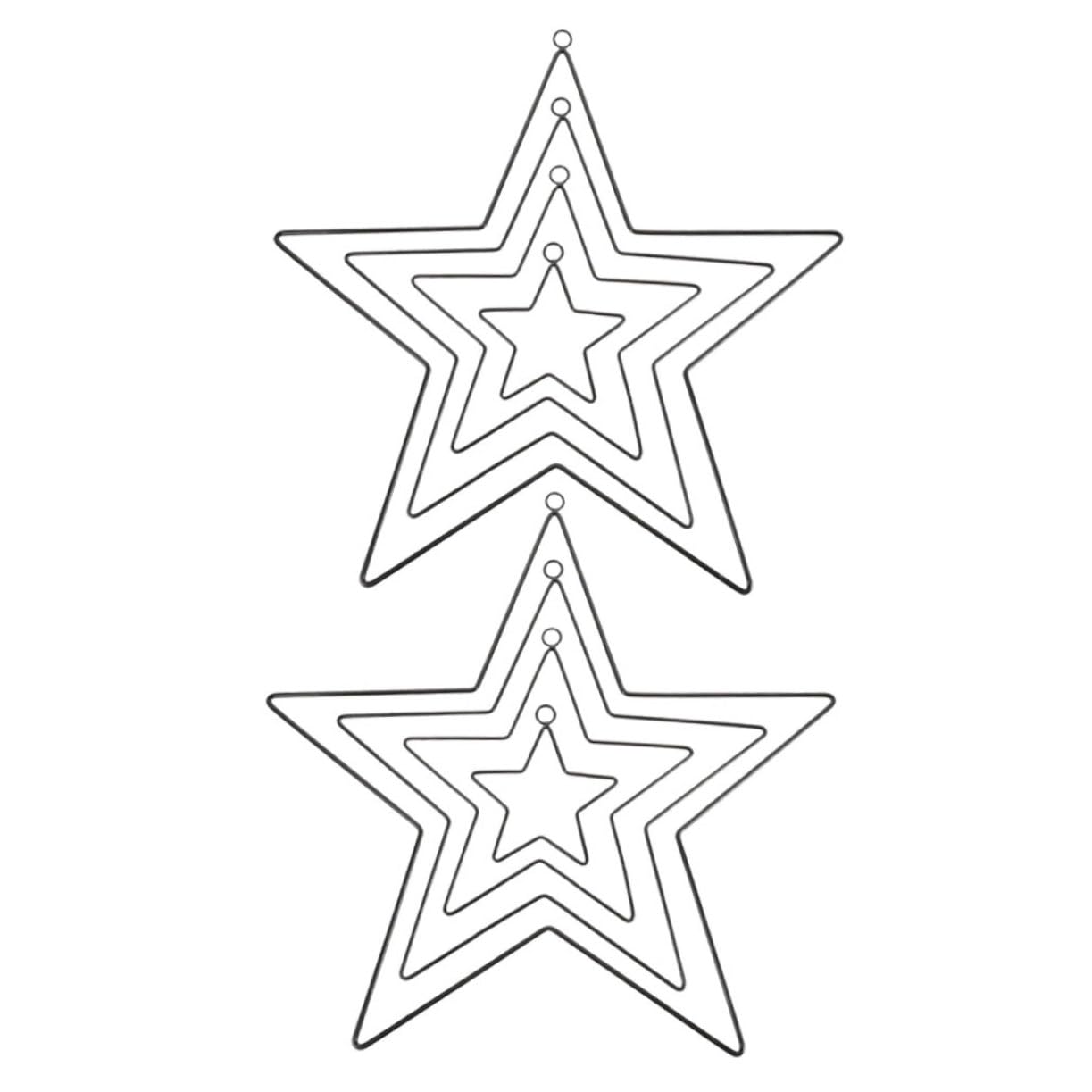 VINTORKY 8pcs Metal Wreath Frame Pentagram Ring Support Home Decor DIY Floral Wreath Making Indoor/Outdoor