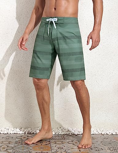 ninovino Mens Swim Trunks 2 in 1 Compression Liner Quick Dry Stripe Board Shorts3