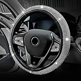 💎Regalo perfecto: La cubierta del volante es ligera, elegante, cómoda al tacto ,Bling en la luz y chispeante a través del parabrisas y el brillo de su coche.Es adecuado para las niñas, las mujeres, las damas, y es un gran regalo para usted mismo, familia o amigos