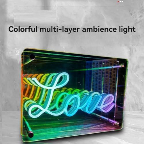 Miroir éclairage d'ambiance lampe de table colorée 3D LED - 3
