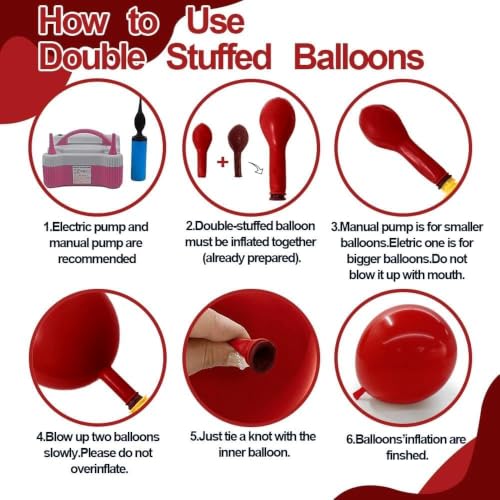 Image of Red White Gold Balloon Arch Double Stuffed Burgundy Red Gold Pearl White Balloon Garland Kit Wine Latex Balloons for Mother's Day Birthday Wedding Engagement Graudation Party Decorations