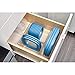 iDesign Plastic Kitchen Binz Food Container Lid Storage Organizer for Cabinet, Pantry, Countertop, 11.49