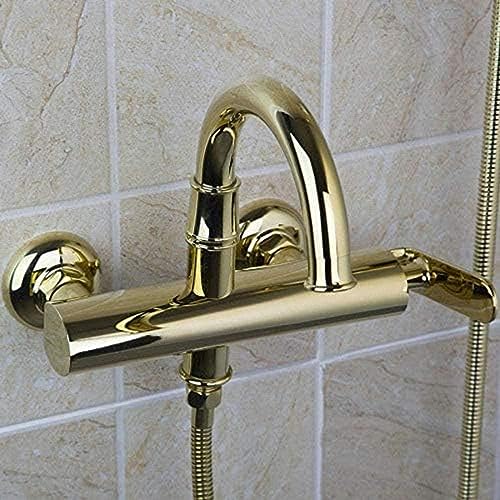 Ensemble de douche pluie avec mitigeur de baignoire réglable - 4
