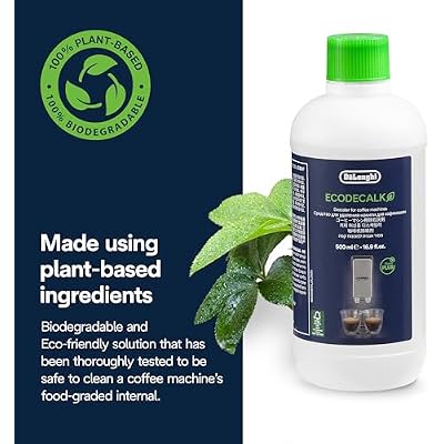 De'Longhi EcoDecalk Descaler, Universal Descaling Solution for Coffee & Espresso Machines, 16.90 oz (5 uses)