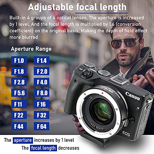Image of VILTROX EF-EOS M2 Lens Adapter Reducer Speed Booster 0.71x Auto Focus EF to EFM Lens Mount Adapter Compatible with Canon EF Lens to EF-M Mount Mirrorless Camera EOS M M2 M3 M5 M6 M10 M50 M100