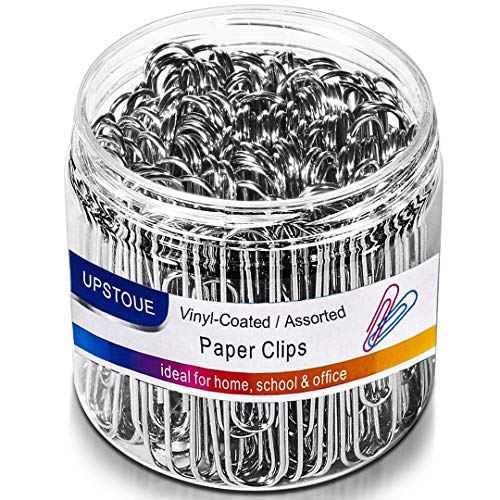 Vinaco Paper Clips, Medium and Jumbo Paper Clips, Durable and Rustproof, Coated Large Paperclips Great for Office School Document Organizing (Multicolored) image 2