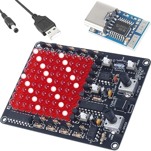 Youmile Kit de práctica de soldadura Kit de luz de persecución LED Eje X/Y Diversión móvil Producción electrónica Entrenamiento de práctica de soldadura DIY con módulo PDC004-PD señuelo 9V