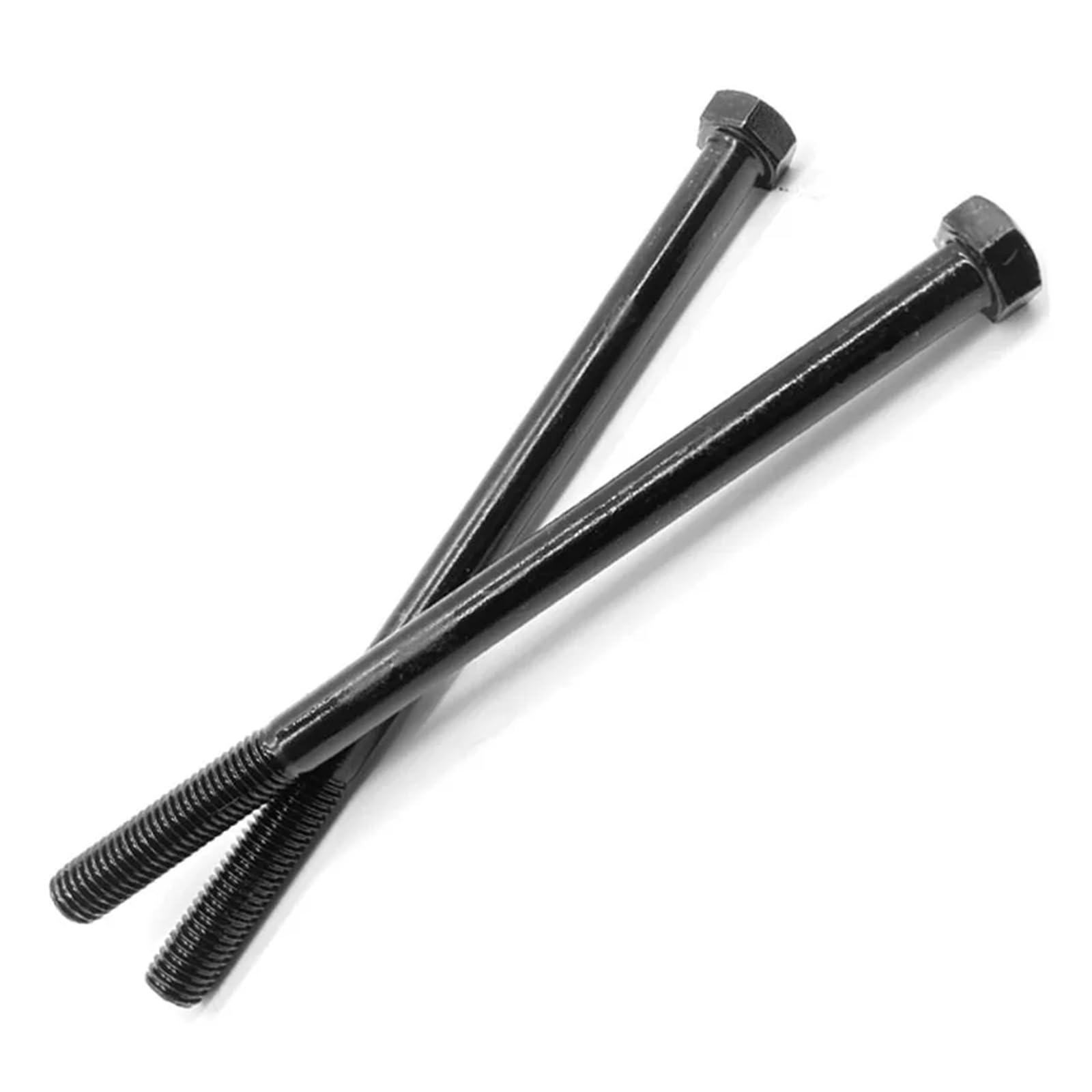 M6 M8-M18 M20 M22 M24 Tornillos extendidos hexagonales externos Perno de cabeza hexagonal plana exterior acero grado 8, negro for máquina 200 mm largo(M14 (2pcs),130mm)