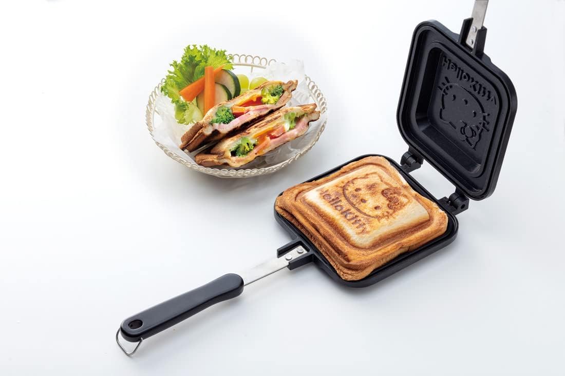 Skater Hello Kitty Sandwich Maker Cute Baking, Direct Fire, Aluminio 2