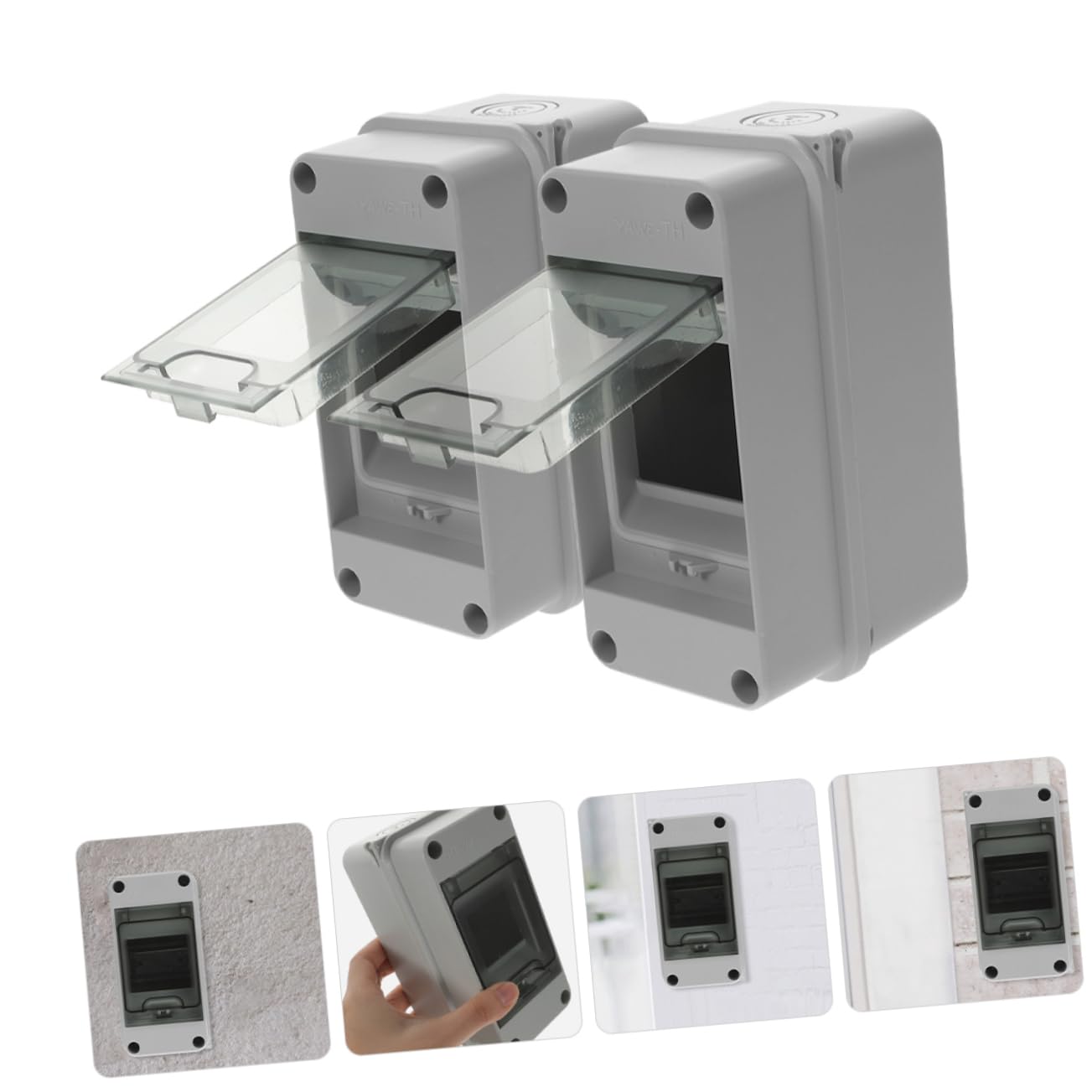 Gatuida 6pièces Boîte De Électrique Voies Avec Couvercle Transparent De Unités Pour Disjoncteurs Pour Utilisation Intérieure Et Extérieure