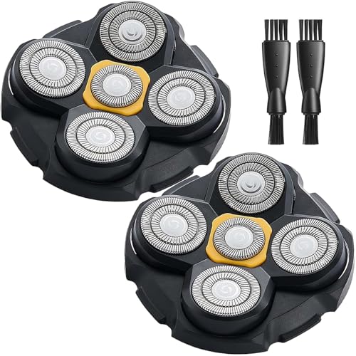 2PCS Head Shaver Replacement Heads for Microtouch Titanium Head Shaver MTTTBHS 2 Cleaning Brush