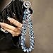 TENOC Beaded Phone Wrist Strap, Cellphone Lanyard Chain, Sparkling Wristlet Bracelet for Women, Navy Blue
