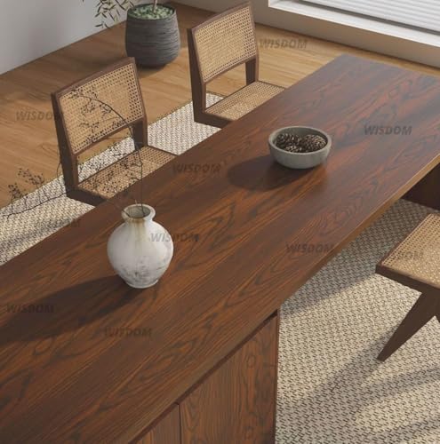 Image of WISDOM Wood Grain Contact Paper Peel and Stick Wallpaper Removable Wall Paper Decorative Cabinet 24x120 Inch,Caramel Wooden