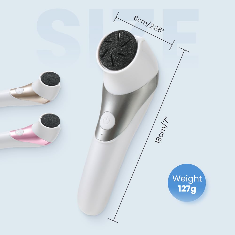 Electric Callus Remover for Feet, 2025 New Electric Foot Callus Remover for Women Men, Portable 2-Speed Foot File Pedicure Tools with Foot Cream for Dry Cracked Heels and Feet Dead Skin (Pink)