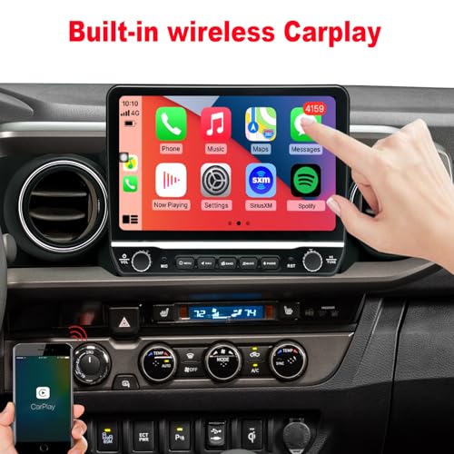 Radio para Toyota Tacoma 2016-2023 10.1" táctil QLED miniatura 4