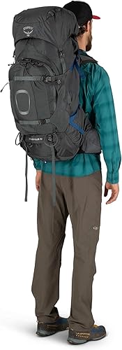 Miniatura 9 de Osprey Aether Plus 70 - Mochila de mochilero para hombre, color gris, talla LXL