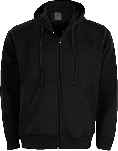 Mens Hoodie Zip Up Classic Hooded Top