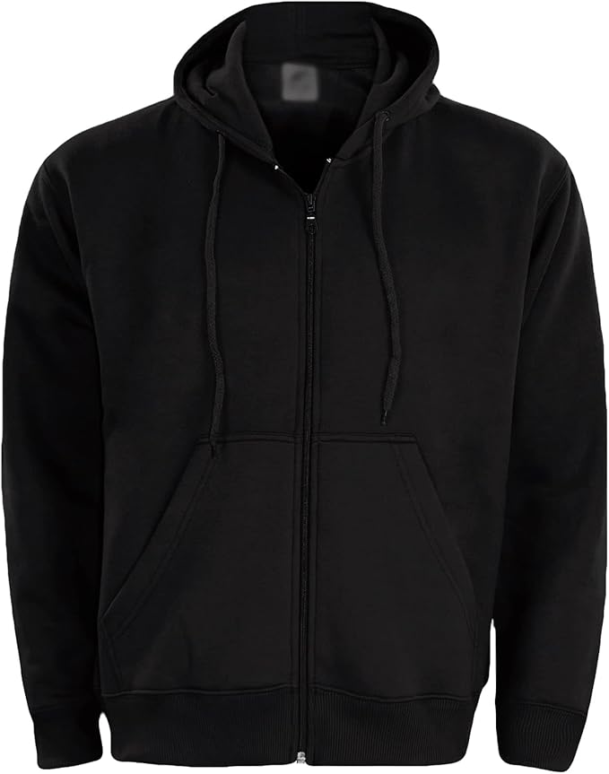 Mens Hoodie Zip Up Classic Hooded Top