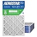 Aerostar 13x21 1/2x1 MERV 8, Pleated Air Filter, 13 x 21 1/2 x 1, Box of 6, Made in the USA