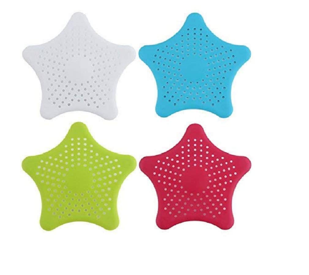 Jaimin Creation (2 Pcs) Silicone Sea Star No Slip Suction Cups Drain Cover Hair Catcher Bathroom Drain Protector Sink Filter Kitchen Sink Strainer Rubber (Multi-Color) (B0C1VKVQNG) Amazon Price History, Amazon Price Tracker
