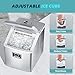 EUHOMY Countertop Ice Maker Machine, 40Lbs/24H Auto Self-Cleaning, 24 Pcs Ice/13 Mins, Portable Compact Ice Maker with Ice Scoop & Basket, Perfect for Home/Kitchen/Office/Bar(Silver)