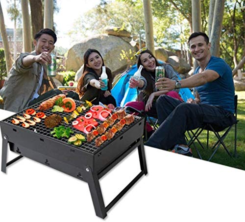 Duży grill tarasowy na pikniki, wysokiej jakości grill węglowy, żeliwny grill grillowy, składany i przenośny grill na świeżym powietrzu, grill węglowy