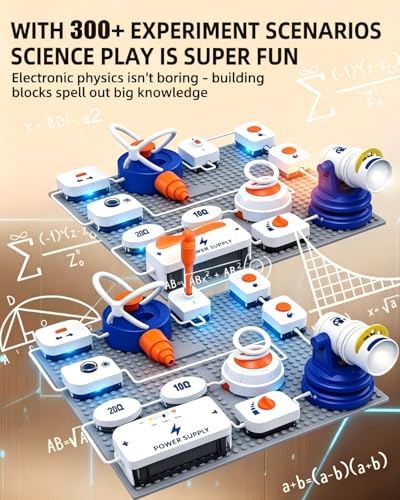 Image of Science STEM Kits for Kids, Electronics Exploration Kit, 41 Pcs DIY Circuit Parts, Over 700 Projects, STEM Educational Toy Gifts for Kids Boys Girls Ages 3 4 5 6 7 8 9 10 11 12, Color Project Manual