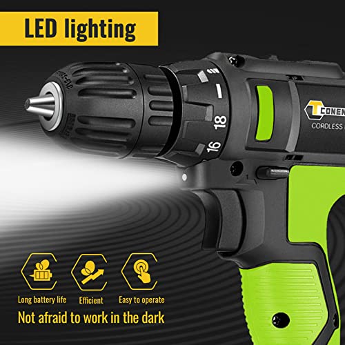 ESSGOO 21V Akkuschrauber Set, Akku bohrschrauber mit 2x 1500mAh Akkus, 42 N.m Max schlagbohrschrauber, Drehmoment auf 18… – Bild 7